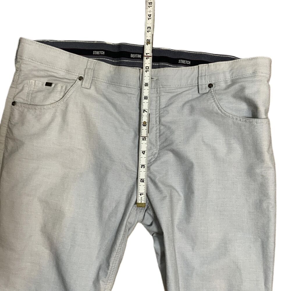 Bertini Light Grey 5 Pocket Button Closure Casual Pants Size 38 Preppy Academia - Picture 5 of 12